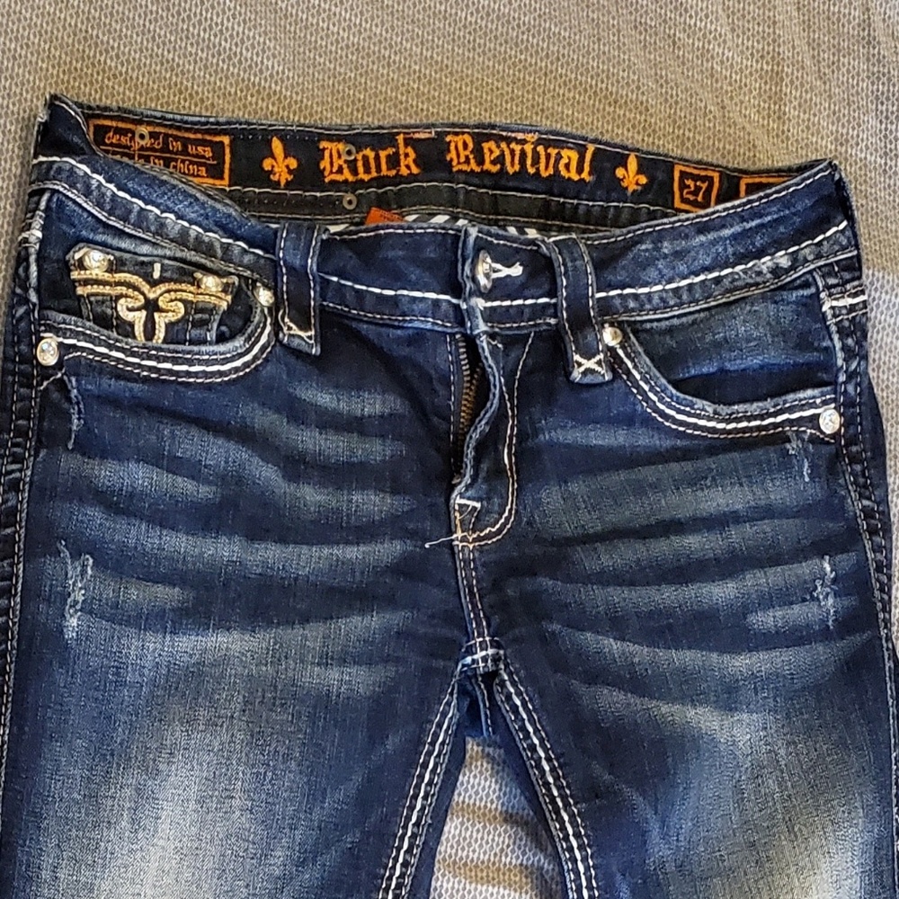 Rock Revival Blinged Blue Deniem